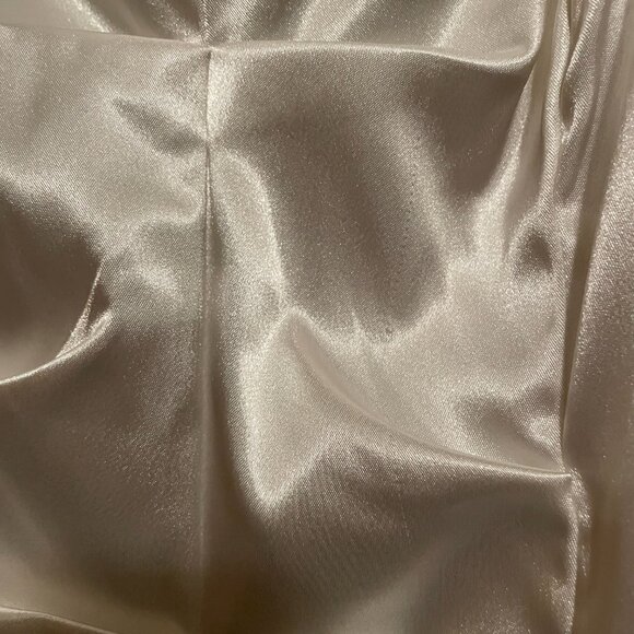 B Darlin, White, Silky, Size 5/6 Strapless, Mini/Midi, Criss/Cross Back Dress - Picture 6 of 9